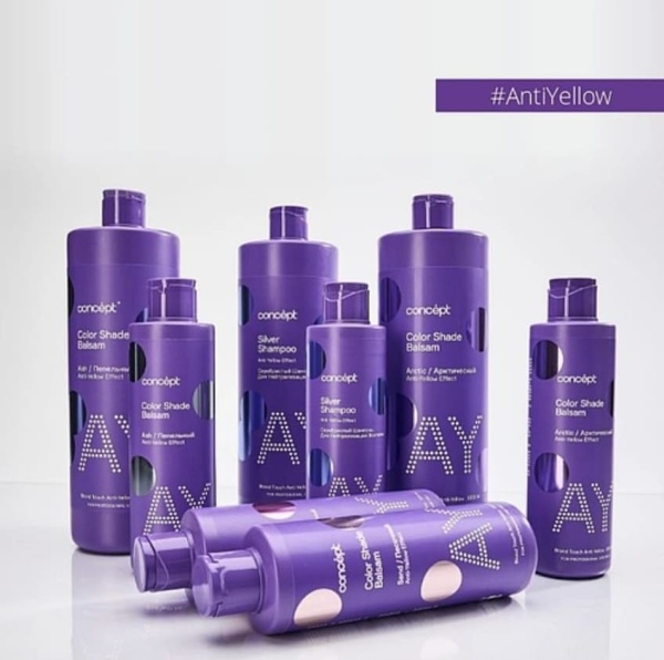Concept Anti-Yellow Шампунь серебристый для светлых оттенков 300мл