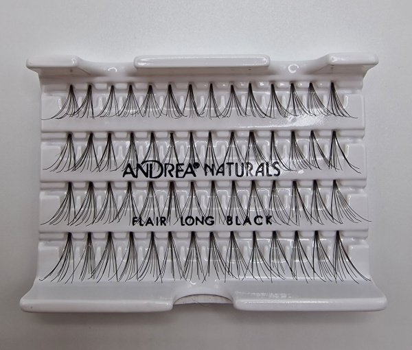 Andrea Пучки ресниц безузелковые длинные (long) черные 