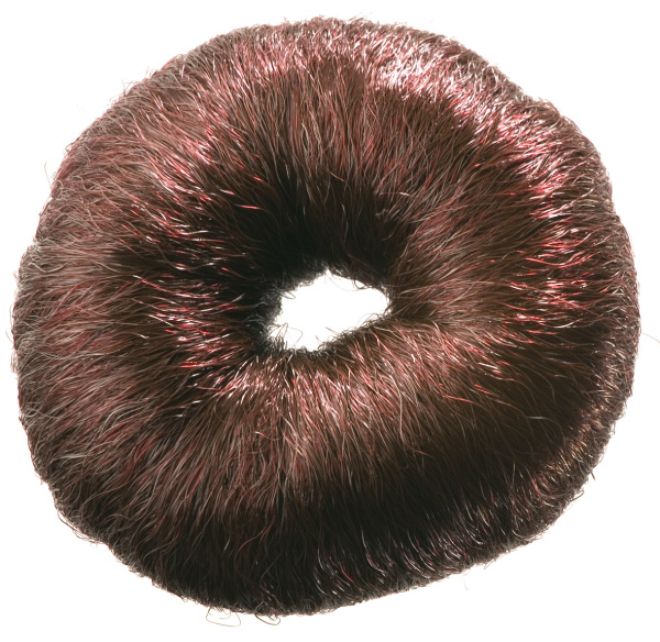 Dewal Валик для волос искусственный волос коричневый d 8 см