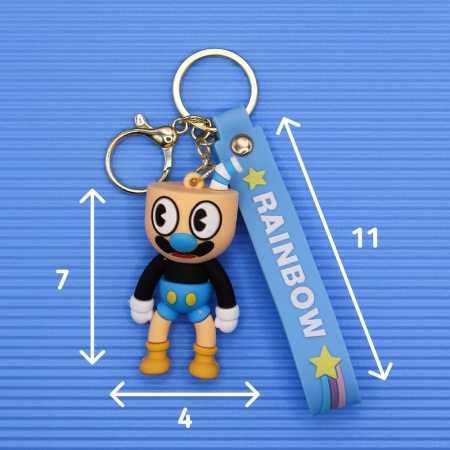 Брелок Капхед/ Магмен синие штаны (Rainbow)