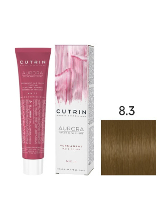 Cutrin Aurora крем-краска для волос 8/3 Светлый золотистый блондин 60мл