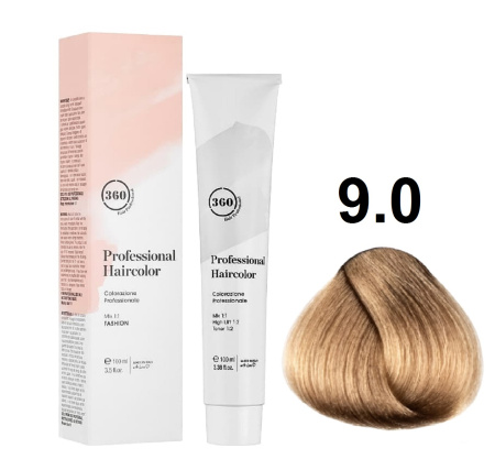 360 Professional Haircolor Крем-краска для волос 9/0 очень светлый блондин, 100мл