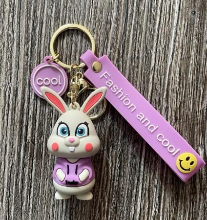 Y&M Брелок Кролик Lucky фиолетовый (Fashion and Cool)