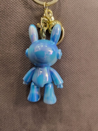 Брелок Космонавт Заяц перламутровый голубой (Candy)