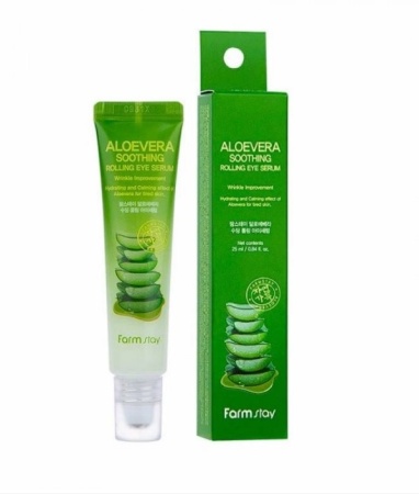 FarmStay Сыворотка-роллер для кожи вокруг глаз с экстрактом алоэ Aloevera Soothing Rolling Eye Serum 25мл