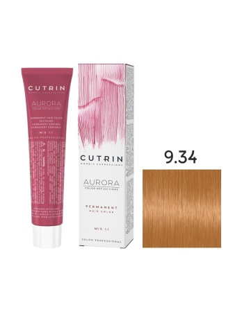 Cutrin Aurora крем-краска для волос 9/34 Очень светлая золотая медь 60мл