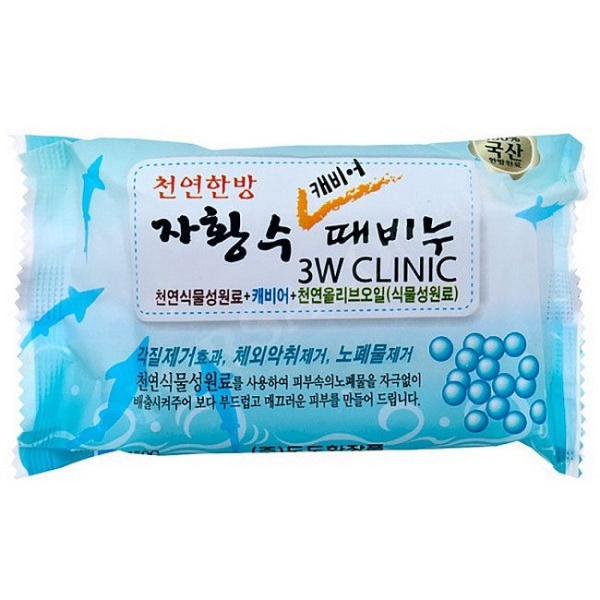 3W CLINIC Мыло туалетное с экстрактом икры Caviar Soap 150гр