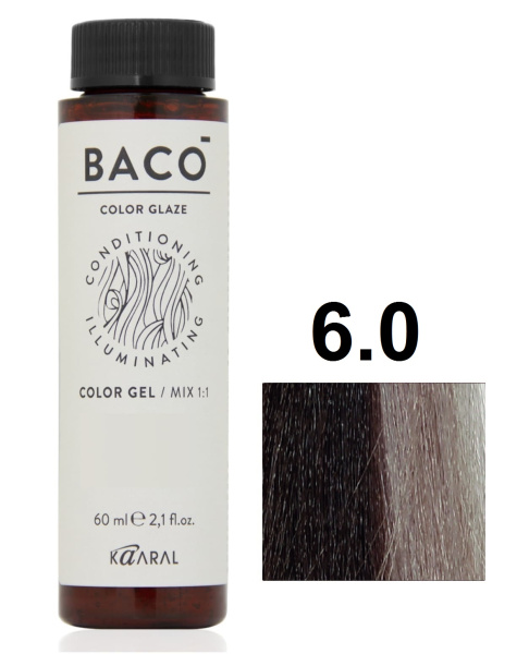 Kaaral Baco Color Glaze Жидкий краситель для волос 6/0 темный блондин 60мл