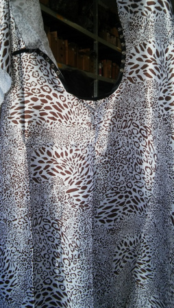 Пеньюар для стрижки Леопард-варио с разводами, коричневый