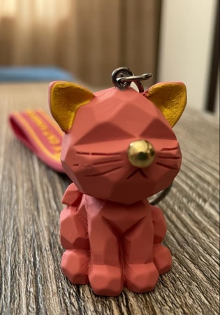 Y&M Брелок Котик в стиле панк розовый (Boom!)
