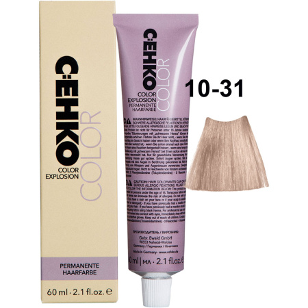 CEHKO Color Explosion крем-краска для волос 10/31 ультра-светлый золотисто-жемчужный блондин 60мл
