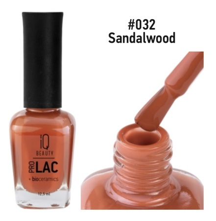 IQ Beauty Сolor ProLac+ Лак для ногтей укрепляющий с биокерамикой Sandalwood №032 12,5мл