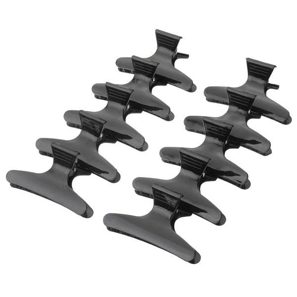 Зажим для волос парикмахерский Краб пластиковый черный 4 см (1 шт)