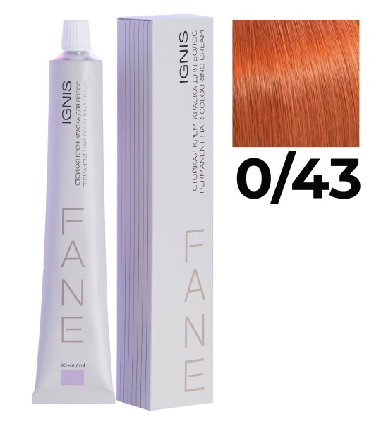 IGNIS стойкая крем-краска для волос 0/43 90мл