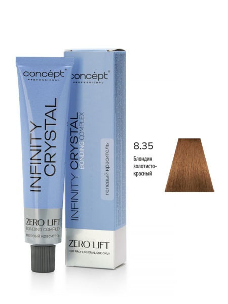 Concept Infinity Crystal полуперманентный гелевый краситель для волос 8/35 блондин золотисто-красный 60мл