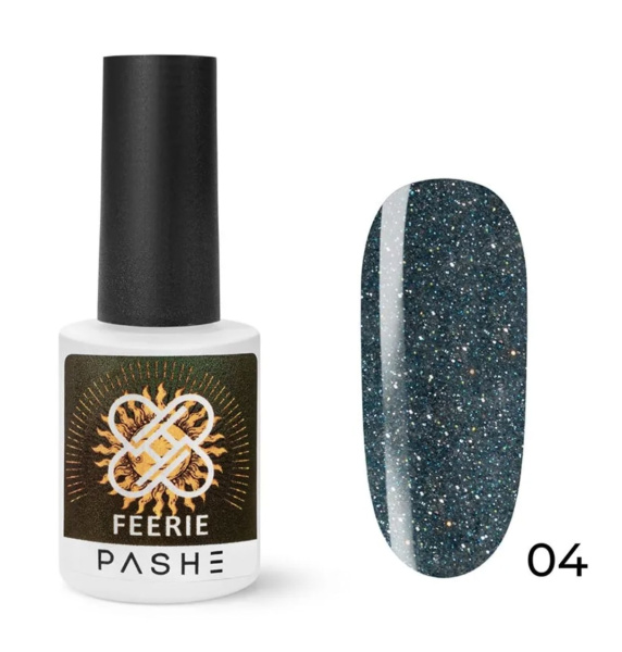 PASHE Гель-лак для ногтей светоотражающий Feerie №04 (небо в алмазах) 9 мл