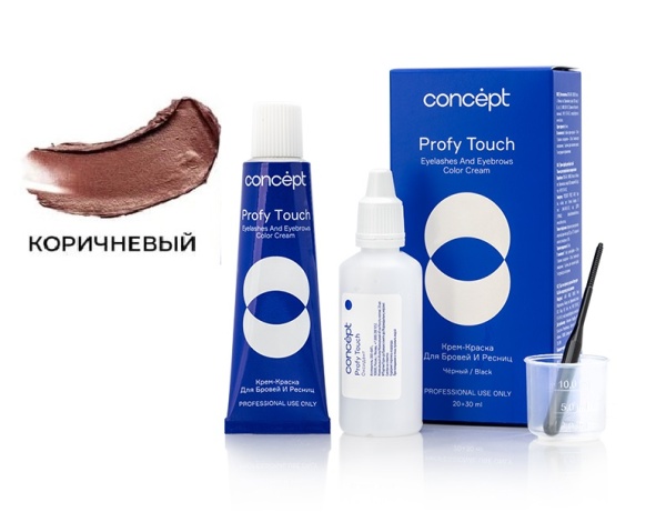 Concept Profy Touch краска для бровей и ресниц в наборе Коричневый 30+20мл