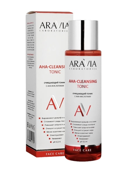 Aravia Очищающий тоник с AHA-кислотами AHA-Cleansing Tonic 250мл