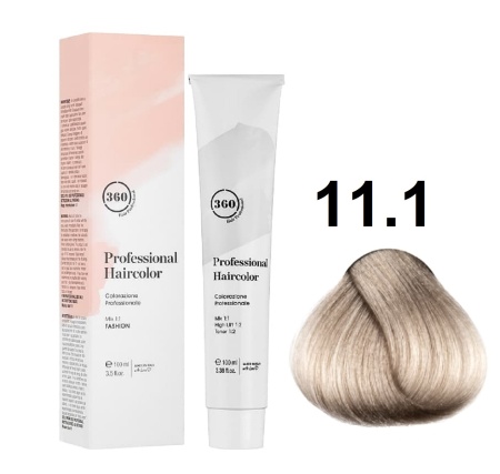 360 Professional Haircolor Крем-краска для волос 11/1 пепельный супер-осветляющий 100мл