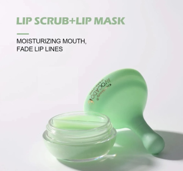 KISS Beauty Скраб-маска для губ с экстрактом авокадо Avocado Lip Scrub+Lip Mask 7,5гр+4гр