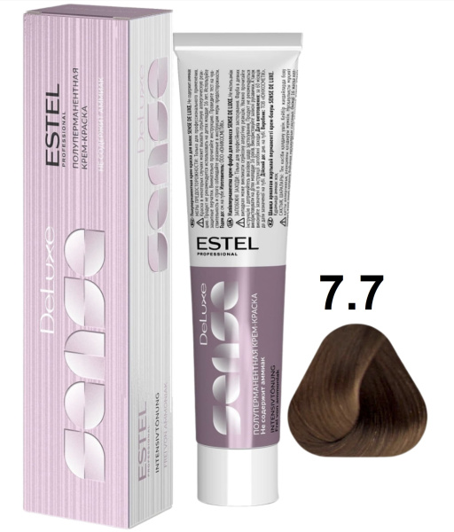Estel Professional De luxe Sense Крем-краска для волос 7/7 русый коричневый 60мл