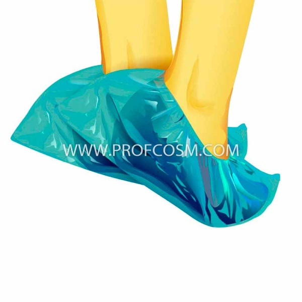 Бахилы полиэтиленовые (нормал) голубые 50 пар