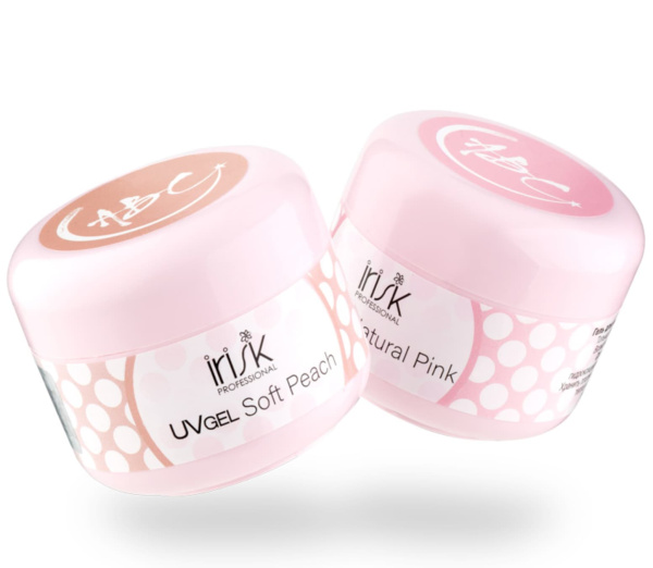 IRISK Гель для наращивания ногтей однофазный камуфлирующий ABC Natural Pink (розовый) 15мл