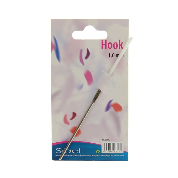 Крючок для мелирования волос металл 1мм