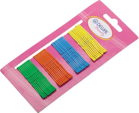 Невидимки Dewal Beauty волна 50 мм (40 шт) цветные