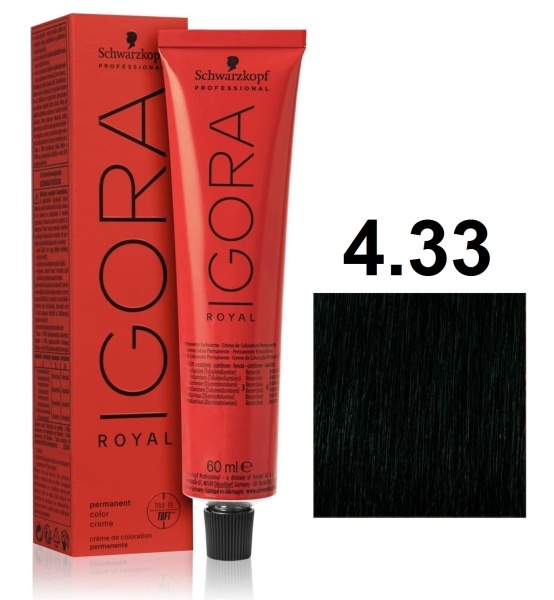 Schwarzkopf Igora Royal Крем-краска для волос 4/33 средне-коричневый матовый экстра 60мл
