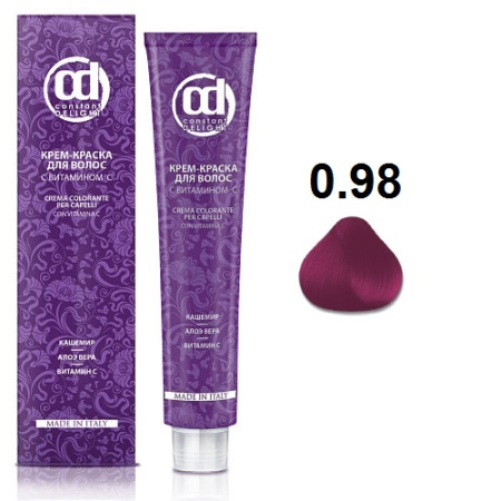 Constant Delight Крем-краска для волос с витамином С 0/98 розовый микстон 100мл