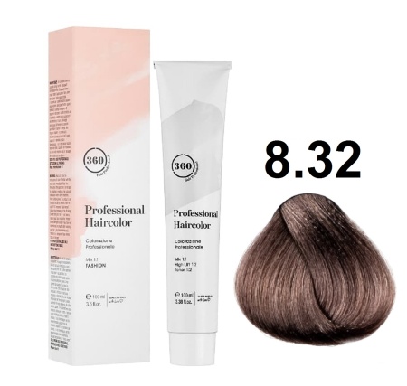 360 Professional Haircolor Крем-краска для волос 8/32 светлый блондин золотисто фиолетовый 100мл