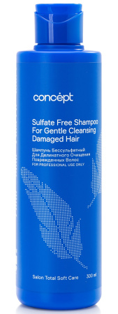 Concept Salon Total Soft Care Шампунь бессульфатный для деликатного очищения поврежденных волос Sulfate Free Shampoo for Gentle Cleansing Damaged Hairshine 300мл