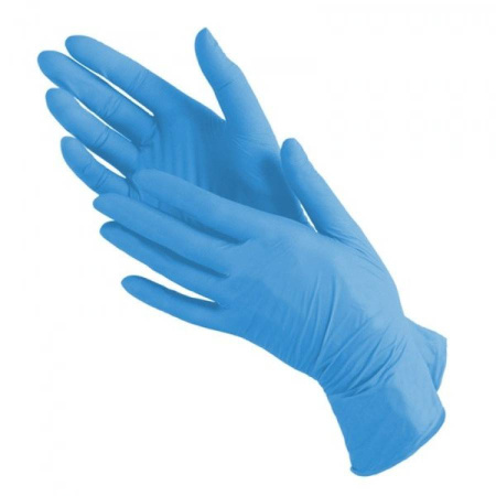 Перчатки нитриловые (M) Benovy голубые, 1 пара