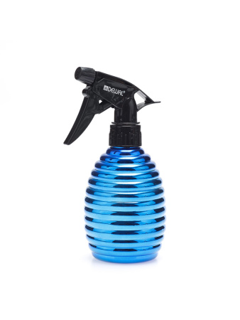DEWAL Распылитель для волос парикмахерский пластиковый (пульверизатор для воды) рифленный синий 250мл