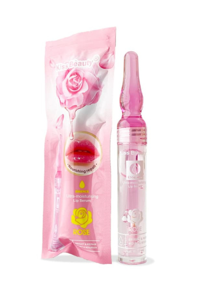 Kiss Beauty Сыворотка увлажняющая для губ с экстрактом розы Ultra-Moisturising Lip Serum Rose 5мл