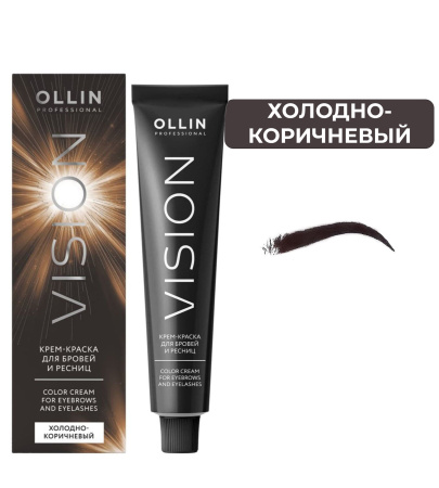Ollin Vision Крем-краска для бровей и ресниц Холодно-коричневый 20мл
