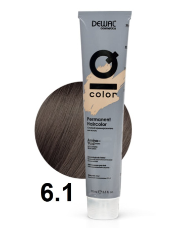 Dewal Cosmetics Крем-краска для волос IQ Color 6/1 темный пепельный блондин, 90мл