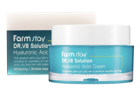 FarmStay Крем для лица c гиалуроновой кислотой DR-V8 Solution Hyaluronic Acid Cream 50мл