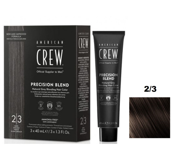 American Crew Краска-камуфляж для седых волос Темно-натуральный 2/3 3*40мл