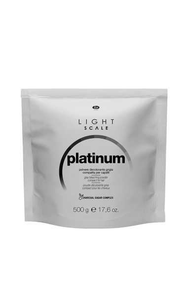 Lisap Milano Осветляющий порошок для волос быстродействующий компактный серый Platinum Powder 500г