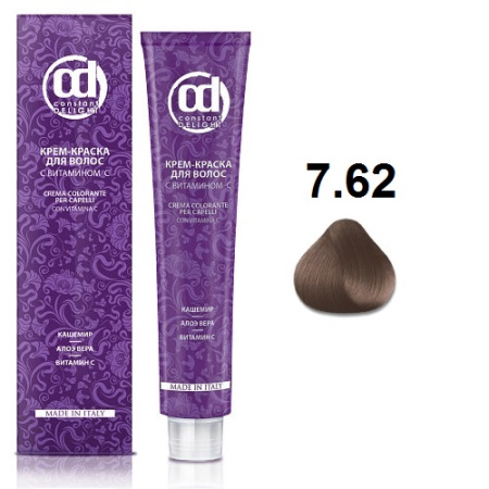 Constant Delight Крем-краска для волос с витамином С 7/62 средне-русый шоколадно-пепельный 100мл
