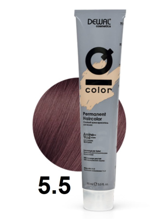 Dewal Cosmetics Крем-краска для волос IQ Color 5/5 светлый махагоновый брюнет, 90мл