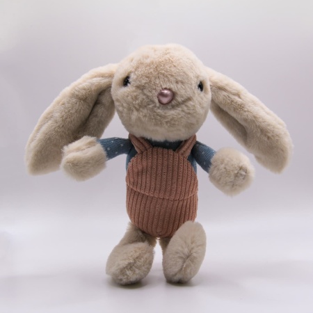 Брелок мягкая игрушка Заяц в сарафане розовый