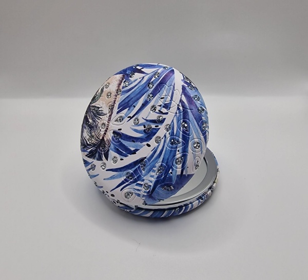 Зеркало карманное двухсторонее круглое (7,2см) пальмы-4