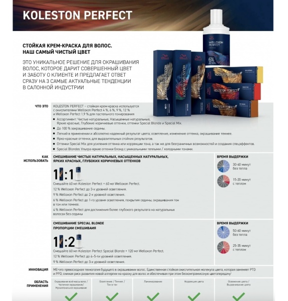 Wella Koleston Perfect ME+ крем-краска для волос 0/00 чистый тон 60мл