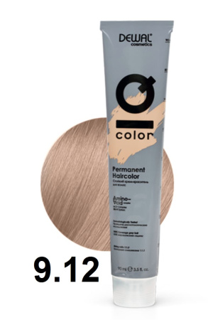 Dewal Cosmetics Крем-краска для волос IQ Color 9/12 очень светлый пепельно-перламутровый блондин, 90мл