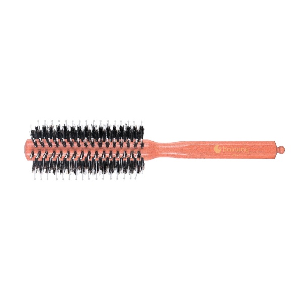 Брашинг HairWay Style деревяная, щетина натуральная нейлон штифт 20/52мм 12 рядов