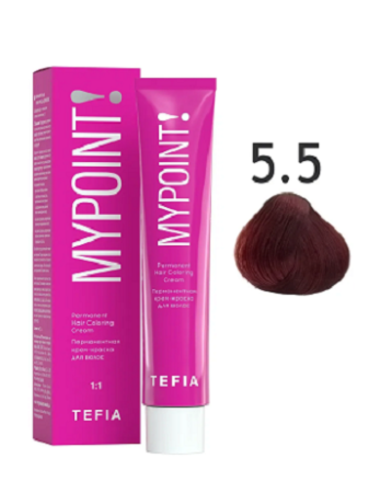 Tefia MYPOINT Перманентная крем-краска для волос 5/5 светлый брюнет красный 60мл