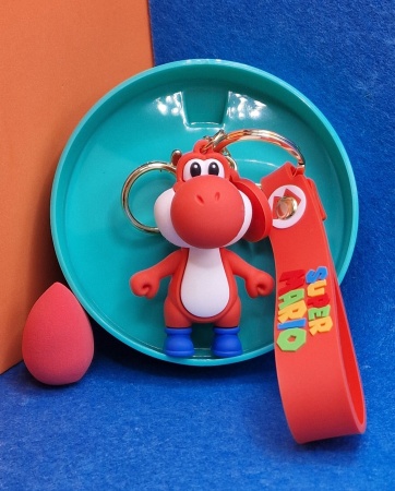 Брелок Супер Марио/ Динозавр Йоши красный (Super Mario)